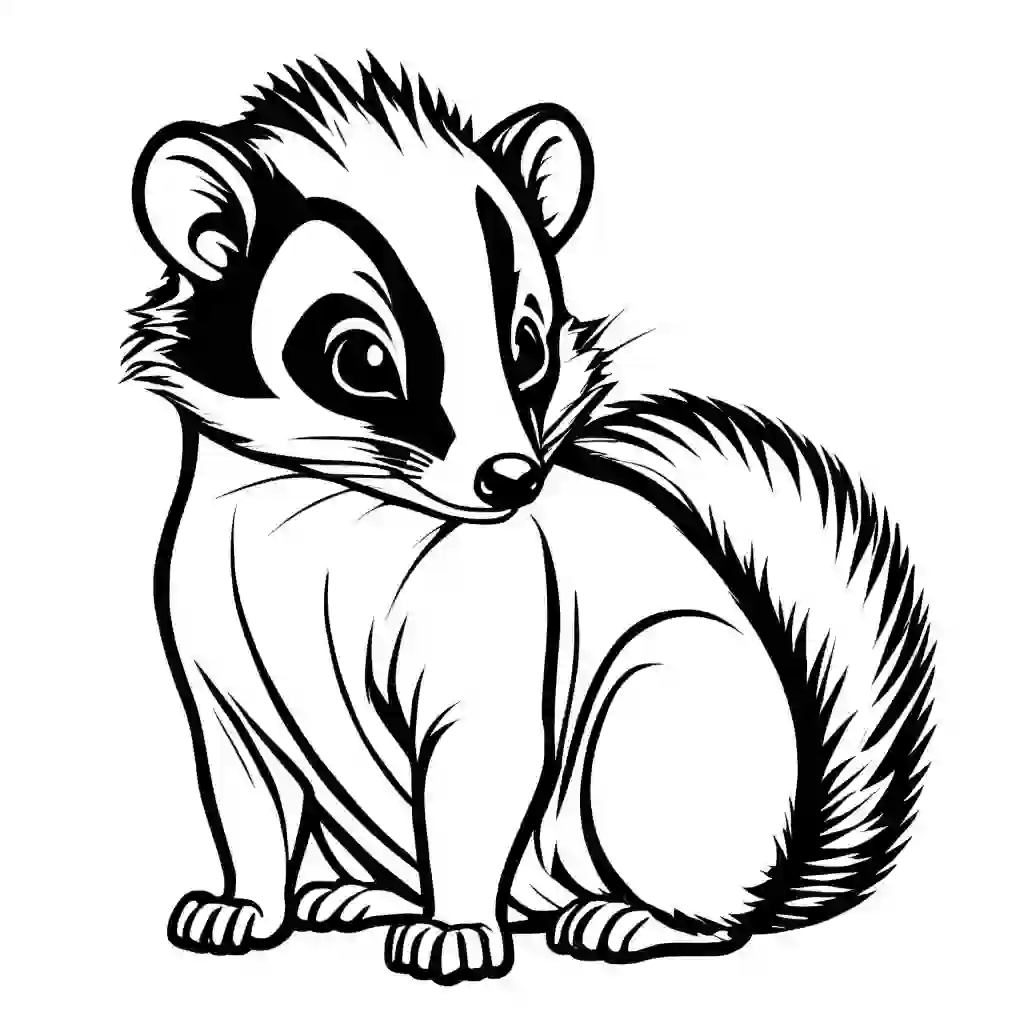 Skunks coloring pages